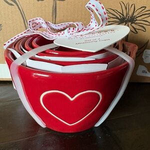 Rae Dunn Red Heart ♥️ Measuring Cups with Ribbon